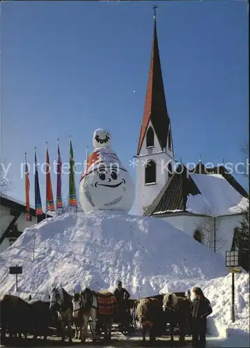 Seefeld Tirol Snowi Nordische Ski WM Pferdeschlitten Kirchenpartie Kat. Seefeld in Tirol