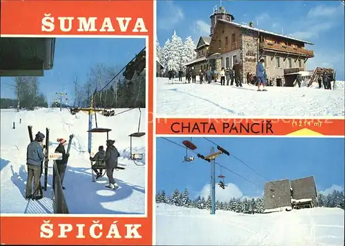Sumava Boehmerwald Spicak Chata Pancir Kat. Tschechische Republik