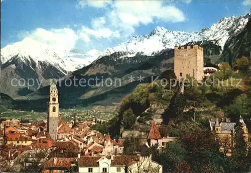 Merano Suedtirol Vista parcial Chiesa Castello Kat. Merano