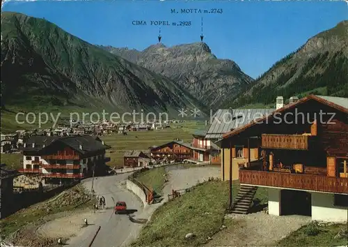 Livigno Panorama mit Cima Fopel und Monte Motta Kat. Livigno Sondrio