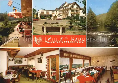 Oberzeuzheim Hotel Pension Restaurant Lochmuehle Partie am Fluss Wehr Kat. Hadamar