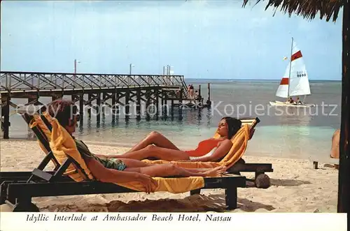 Nassau Bahamas Beach and Pier at Ambassador Beach Hotel and Country Club