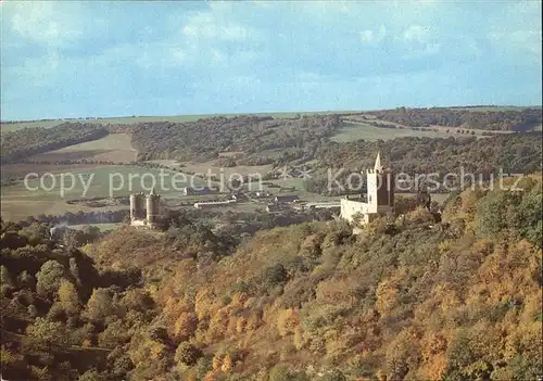 Bad Koesen Rudelsburg und Burg Saaleck Herbststimmung Kat. Bad Koesen