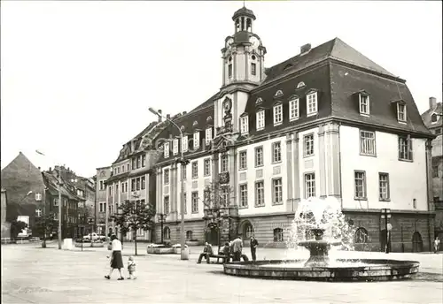 Weissenfels Saale Rathaus am Karl Marx Platz Brunnen Kat. Weissenfels