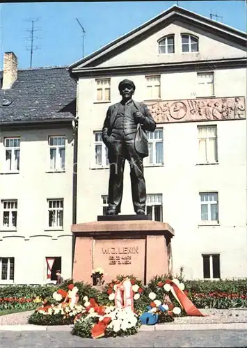 Eisleben Lutherstadt Lenin Denkmal Statue Kat. Eisleben