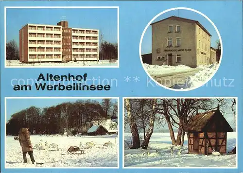 Altenhof Eberswalde Bettenhaus FDGB Erholungsheim Maerkischer Hof Werbellinsee im Winter Kat. Schorfheide