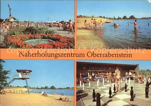 Karl Marx Stadt Naherholungszentrum Oberrabenstein Strand Stausee Bodenschach Kat. Chemnitz