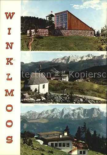 Winklmoos Winkelmoos Kirche St Johann Winklmoosalm Loferer Steinberge Bergstation Duernbachhornbahn Kat. Reit im Winkl