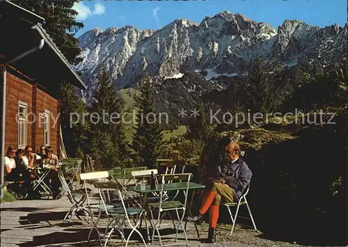 Kufstein Tirol Blick vom Weinbergerhaus am Brentenjoch Wilder Kaiser Kat. Kufstein