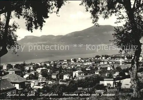 Bordighera Panorama sfondo costa Francese Riviera dei Fiori Kat. Bordighera