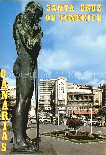 Santa Cruz de Tenerife El Casino desde el Monumento a los Caidos Denkmal Statue Kat. Santa Cruz de Tenerife