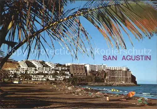 San Agustin Gran Canaria Playa de San Agustin Strand Hotels Palmen Kat. San Bartolome de Tirajana