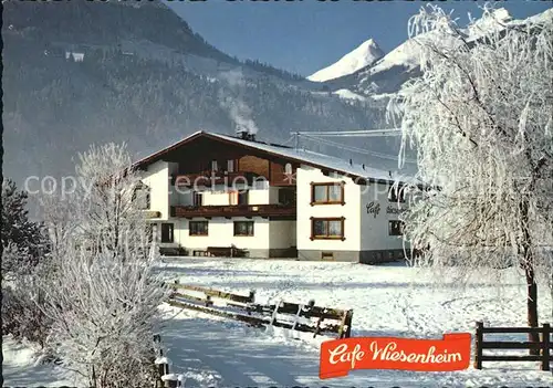 Uderns Gaestehaus Cafe Wiesenheim Winterpanorama Zillertal Alpen Kat. Uderns