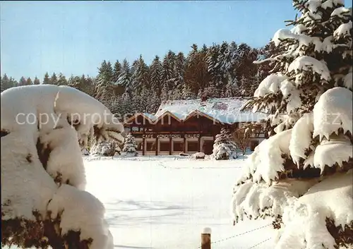 Grasellenbach Cafe Konditorei Bauer im Gassbachtal Winterpanorama Kat. Grasellenbach