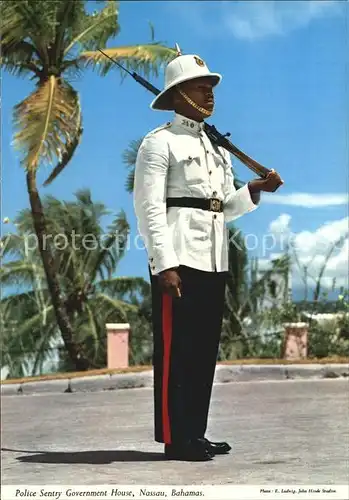 Nassau Bahamas The Bahamian Constable Uniform Police Sentry Government House