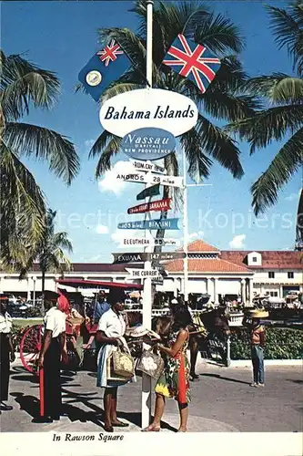 Nassau Bahamas Novel Signpost Rawson Square
