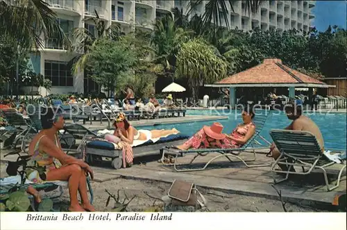 Nassau Bahamas Brittania Beach Hotel Swimming Pool