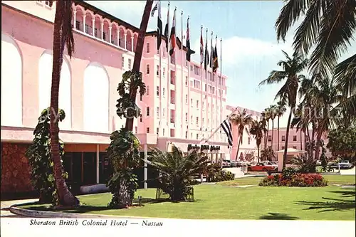 Nassau Bahamas Sheraton British Colonial Hotel Front Entrance and gardens