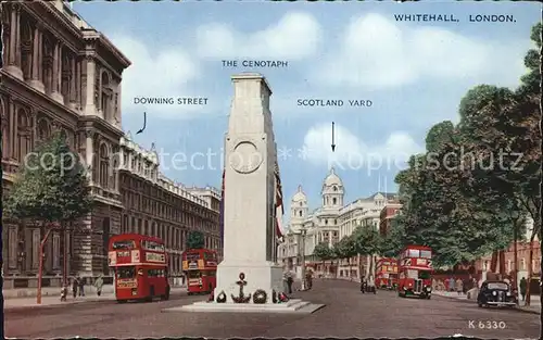London Whitehall Downing Street Cenotaph Scotland Yard Kat. City of London