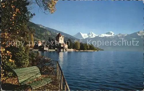 Oberhofen Thunersee Eiger Moench Jungfrau Kat. Oberhofen Thunersee