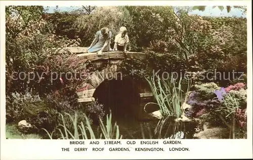 London Bridge and Stream old English Garden Kat. City of London