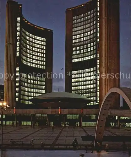 Toronto Canada New City Hall Illuminated Kat. Ontario