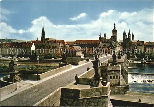 Wuerzburg Alte Mainbruecke Kat. Wuerzburg