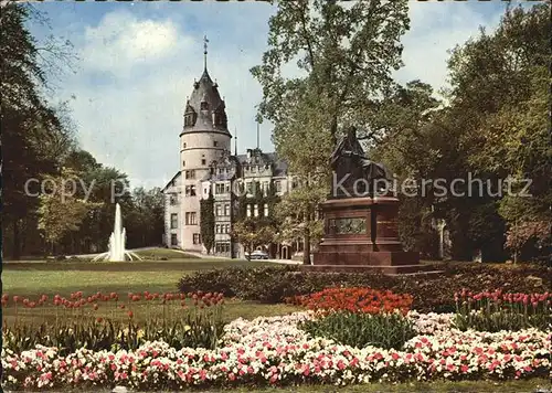 Detmold Schlosspark Schloss Denkmal Graf Regent Ernst von Lippe Kat. Detmold