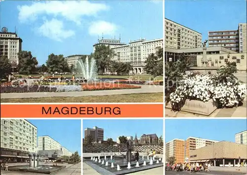 Magdeburg Wilhelm Pieck Allee Eulenspiegelbrunnen  Kat. Magdeburg