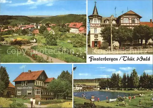 Finsterbergen Volkshaus zur Linde Cafe Waldschloesschen Schwimmbad Kat. Finsterbergen Thueringer Wald