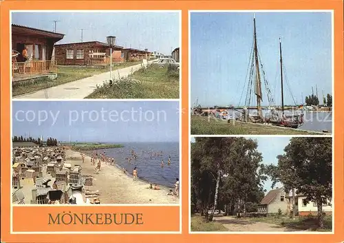 Moenkebude Bungalowsiedlung Strand Fischerboothafen Dorfstrasse Kat. Moenkebude