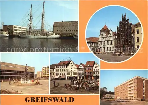 Greifswald Segelschulschiff Wilhelm Pieck Platz der Freundschaft HO Hotel
