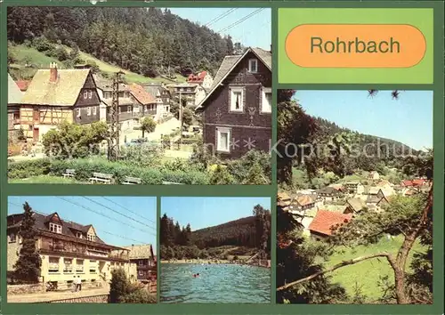 Rohrbach Rudolstadt Konsum Gaststaette Sorbitzgrund Freibad Kat. Rohrbach Rudolstadt