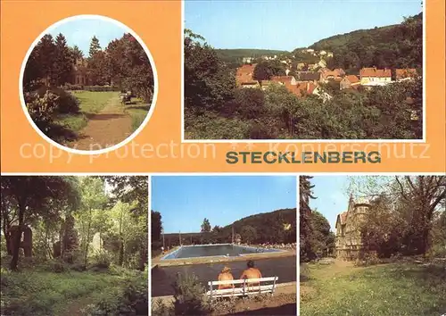 Stecklenberg Park Stecklenburg Freibad FDGB Erholungsheim Kat. Stecklenberg