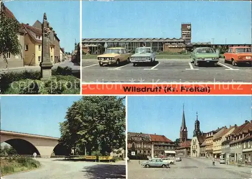 Wilsdruff Postsaeule Autobahn Raststaette Bruecke Markt Kat. Wilsdruff