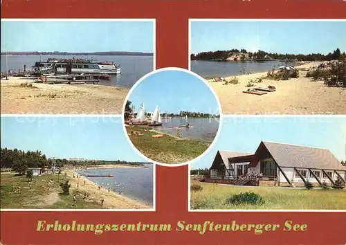Senftenberg Niederlausitz Erholungszentrum See Grosskoschen MS Glueckauf Strand Kat. Senftenberg