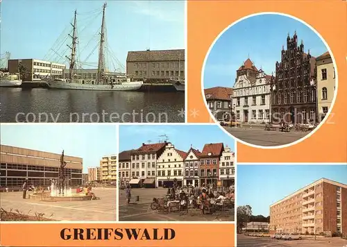 Greifswald Segelschiff Wilhelm Pieck HO Hotel Boddenhus