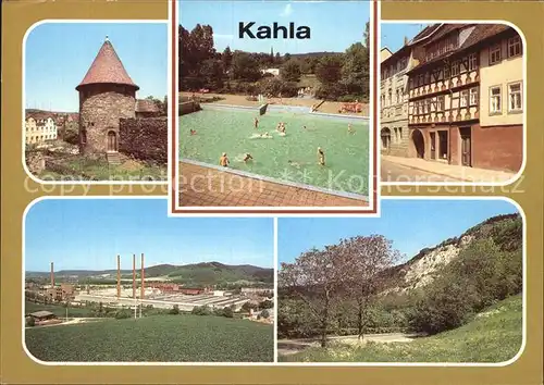 Kahla Thueringen Alte Stadtmauer Freibad Traditionkabinett Dohlenstein Kat. Kahla Thueringen