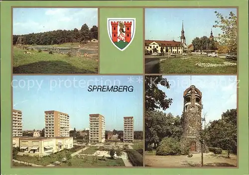 Spremberg Niederlausitz Freibad Markt Georgenbergturm Kat. Spremberg