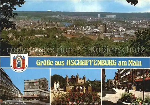 Aschaffenburg Main Frohsinnstrasse Schloss Johannisburg Herstallstrasse Panorama Kat. Aschaffenburg