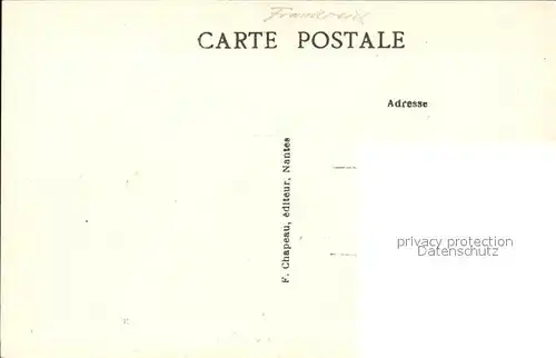 Le Bourg de Batz vers 1848 Gravure Kuenstlerkarte Kat. Ile de Batz