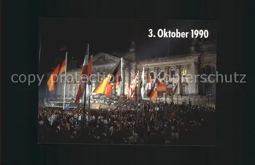 Berlin Reichstag 3 Oktober 1990 Kat. Berlin