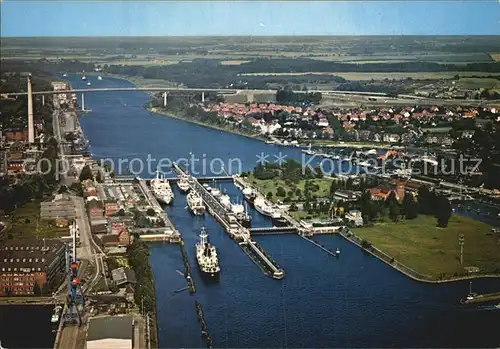 Kiel Holtenauer Schleusen Hochbruecken Luftbild Kat. Kiel