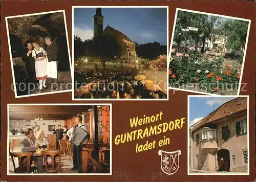 Guntramsdorf Weinort Kirche Abendstimmung Kat. Guntramsdorf
