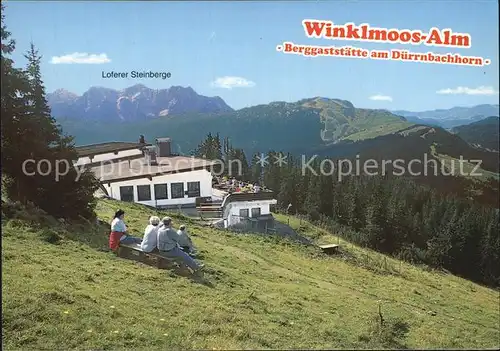 Winklmoos Winkelmoos Berggaststaette Duerrnbachhorn Loferer Steinberge Kat. Reit im Winkl