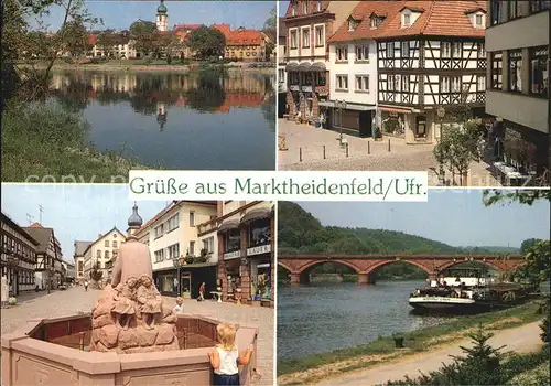 Marktheidenfeld Mainbruecke Stadtansicht Kat. Marktheidenfeld