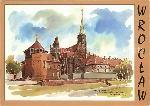 Wroclaw Dominsel Kuenstlerkarte Kat. Wroclaw Breslau