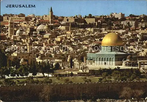 Jerusalem Yerushalayim Stadtansicht vom oelberg Kat. Israel