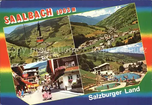 Saalbach Hinterglemm Seilbahn Schattberg Talschluss Dorfstrasse Kat. Saalbach Hinterglemm