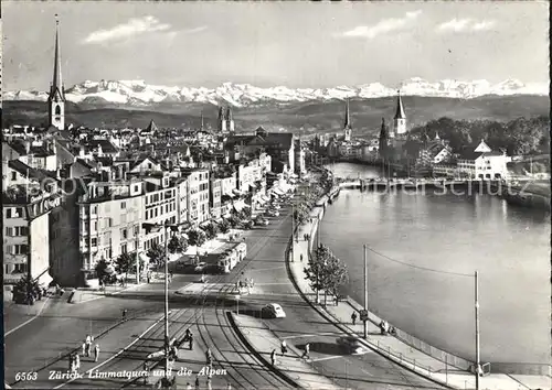 Zuerich ZH Limmatquai Alpen